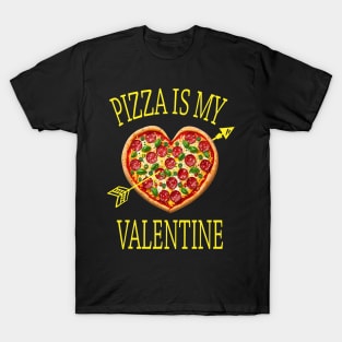 Pizza Heart Is My Valentine Funny Tee Boys Girls Kids Gift T-Shirt